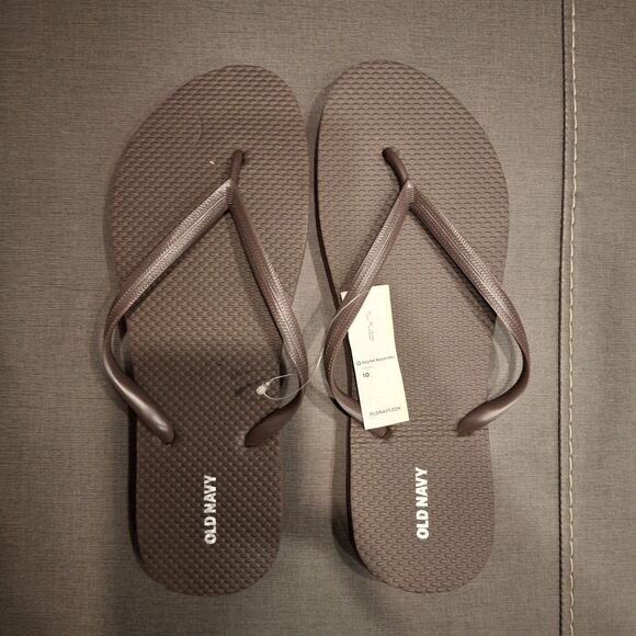 Old Navy Flip Flops Brown New Men Size 9/10 - Picture 1 of 4